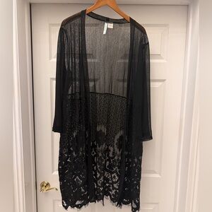 Forgotten Grace Sheer Lace Cardigan Whimsigoth Grunge Aesthetic • Dark Romance